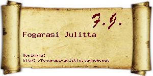Fogarasi Julitta névjegykártya